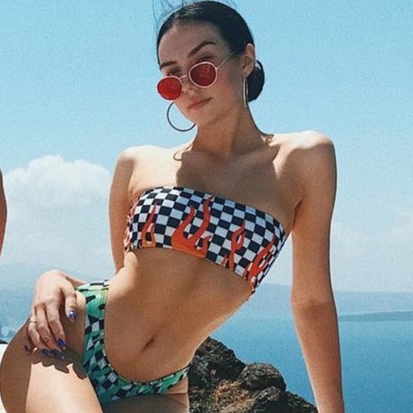 ✨New “Boy Bye” Checkered Flame Crop Top✨ - Picture 5 of 6